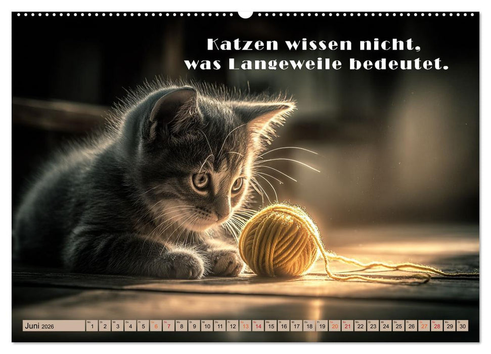 Miau-velous Pfotenpoesie (CALVENDO Wandkalender 2026)