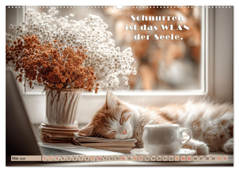 Miau-velous Pfotenpoesie (CALVENDO Premium Wandkalender 2026)