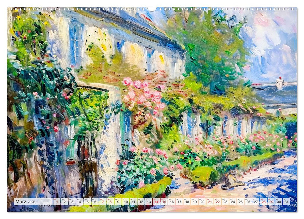 Gärten im Licht - Impressionistische Spaziergänge mit Blütenpracht (CALVENDO Wandkalender 2026)