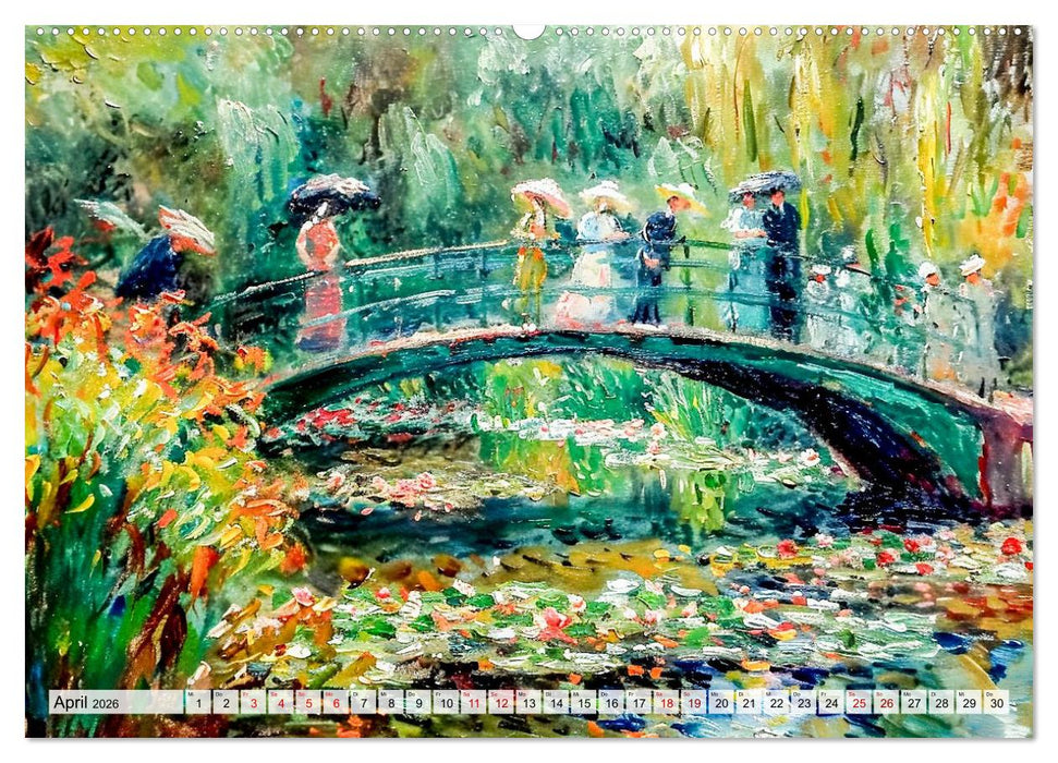 Gärten im Licht - Impressionistische Spaziergänge mit Blütenpracht (CALVENDO Premium Wandkalender 2026)