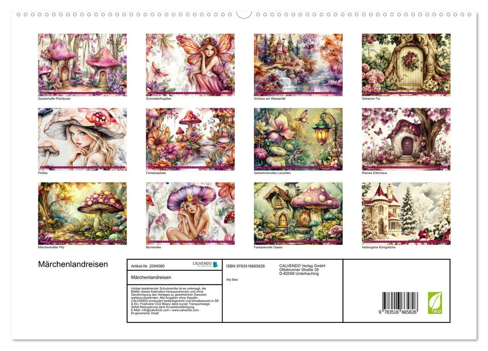 Märchenlandreisen (CALVENDO Premium Wandkalender 2026)