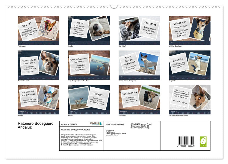 Ratonero Bodeguero Andaluz (CALVENDO Premium Wandkalender 2026)