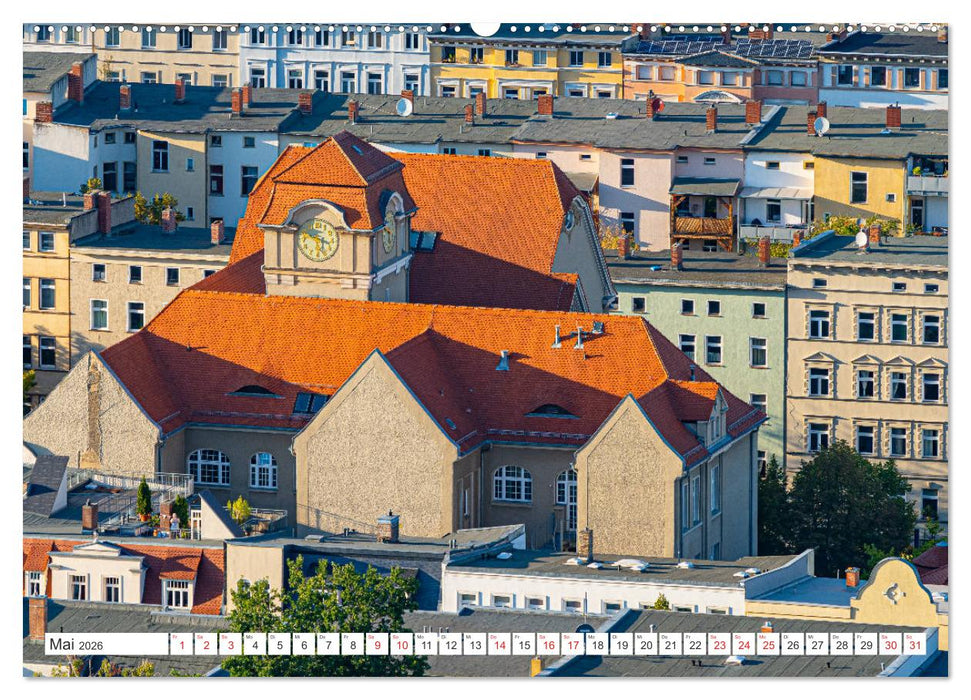 Halle an der Saale von oben (CALVENDO Premium Wandkalender 2026)