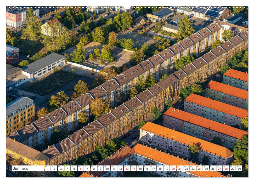 Halle an der Saale von oben (CALVENDO Premium Wandkalender 2026)