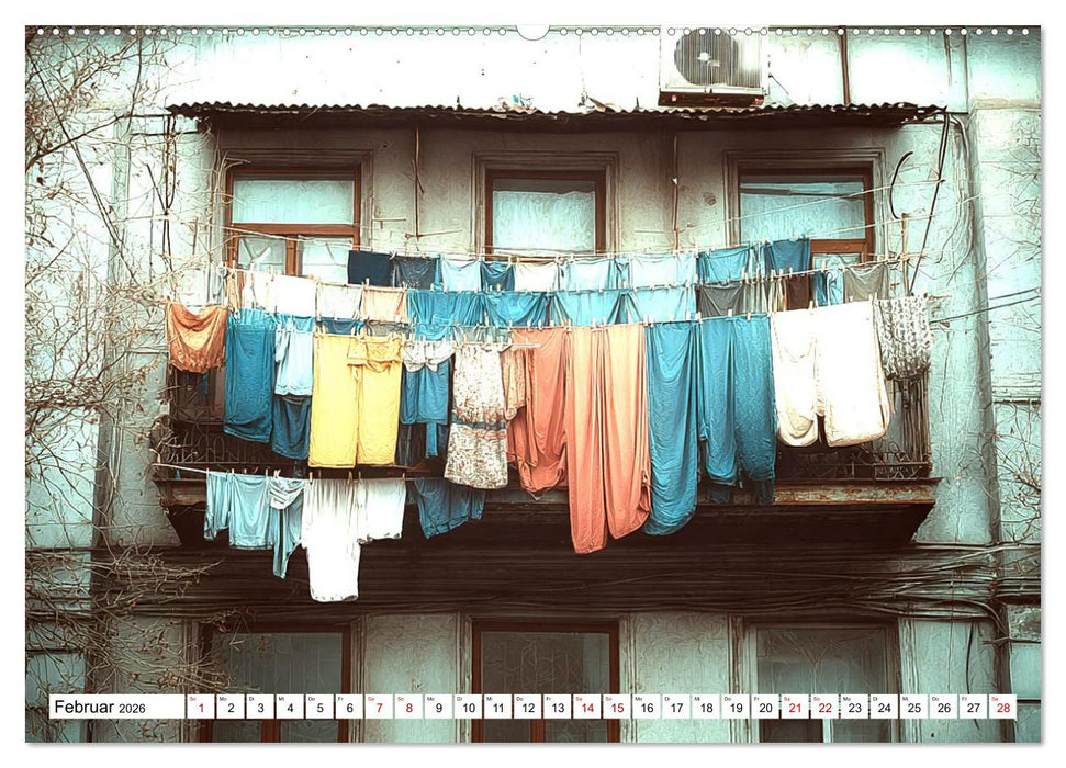 Montag ist Waschtag (CALVENDO Wandkalender 2026)