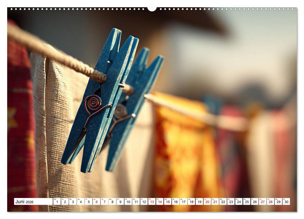 Montag ist Waschtag (CALVENDO Premium Wandkalender 2026)