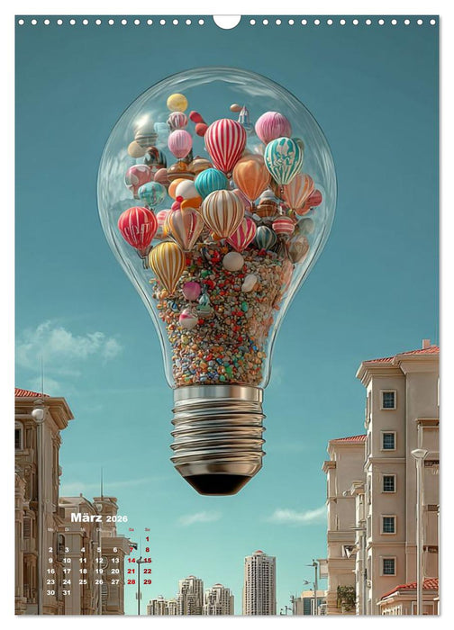 Das Universum in einer Glühbirne (CALVENDO Wandkalender 2026)