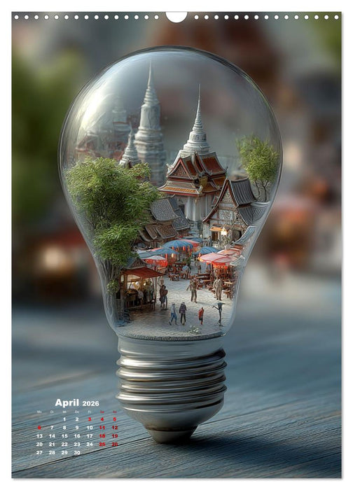 Das Universum in einer Glühbirne (CALVENDO Wandkalender 2026)