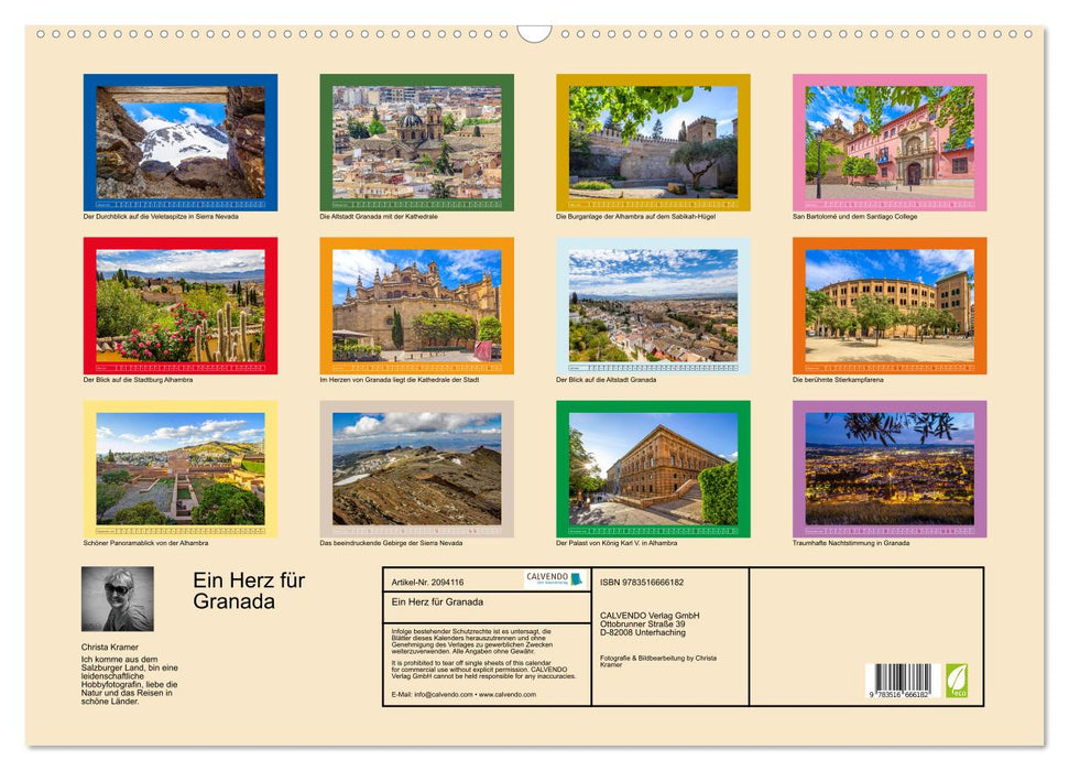 Ein Herz für Granada (CALVENDO Wandkalender 2026)