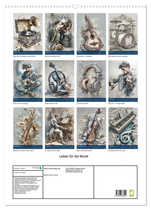 Leben für die Musik (CALVENDO Wandkalender 2026)