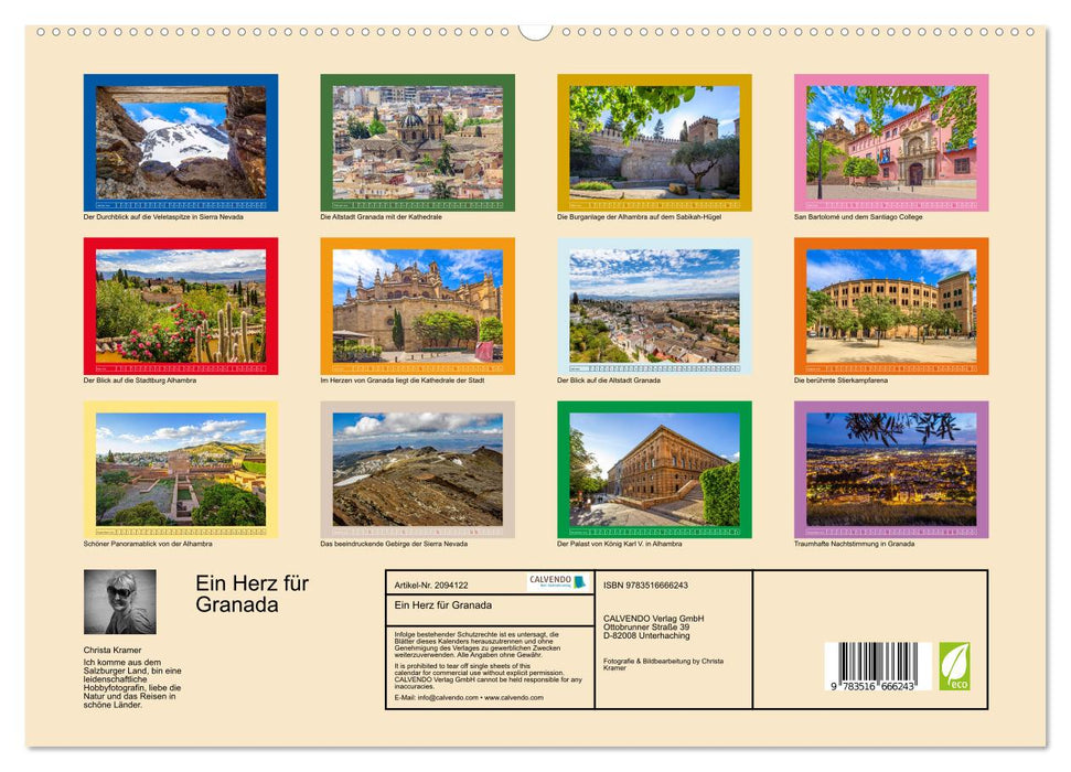Ein Herz für Granada (CALVENDO Premium Wandkalender 2026)