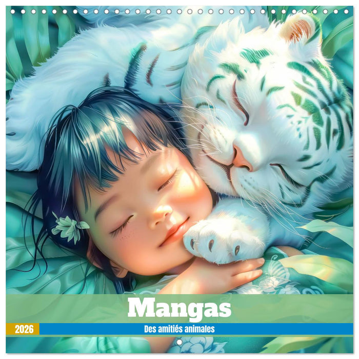 Mangas – Des amitiés animales (CALVENDO Calendrier mensuel 2026)