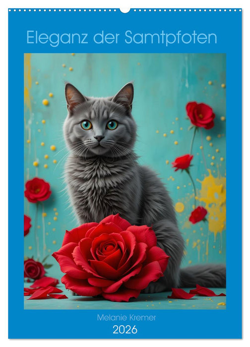 Eleganz der Samtpfoten (CALVENDO Wandkalender 2026)