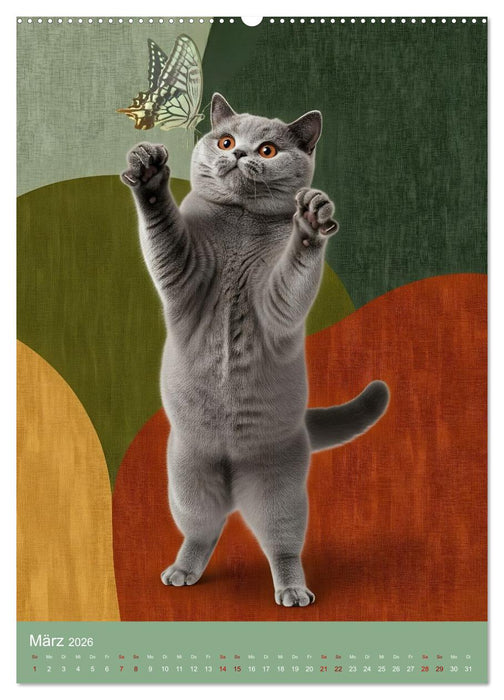 Eleganz der Samtpfoten (CALVENDO Wandkalender 2026)