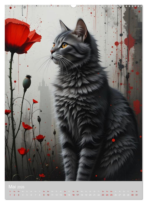 Eleganz der Samtpfoten (CALVENDO Wandkalender 2026)