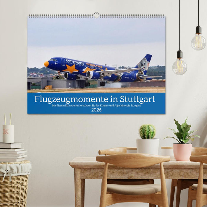 Flugzeugmomente in Stuttgart (CALVENDO Wandkalender 2026)