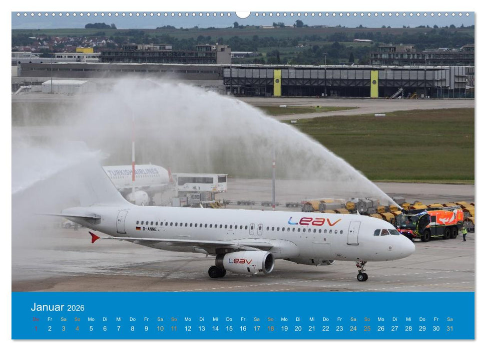 Flugzeugmomente in Stuttgart (CALVENDO Wandkalender 2026)