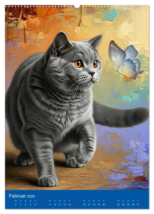 Eleganz der Samtpfoten (CALVENDO Premium Wandkalender 2026)