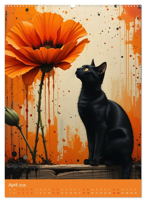 Eleganz der Samtpfoten (CALVENDO Premium Wandkalender 2026)