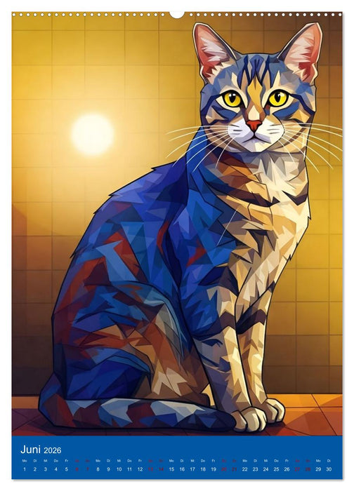 Eleganz der Samtpfoten (CALVENDO Premium Wandkalender 2026)