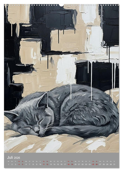 Eleganz der Samtpfoten (CALVENDO Premium Wandkalender 2026)