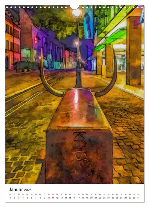 Mein buntes Freiburg (CALVENDO Wandkalender 2026)