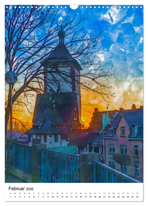 Mein buntes Freiburg (CALVENDO Wandkalender 2026)