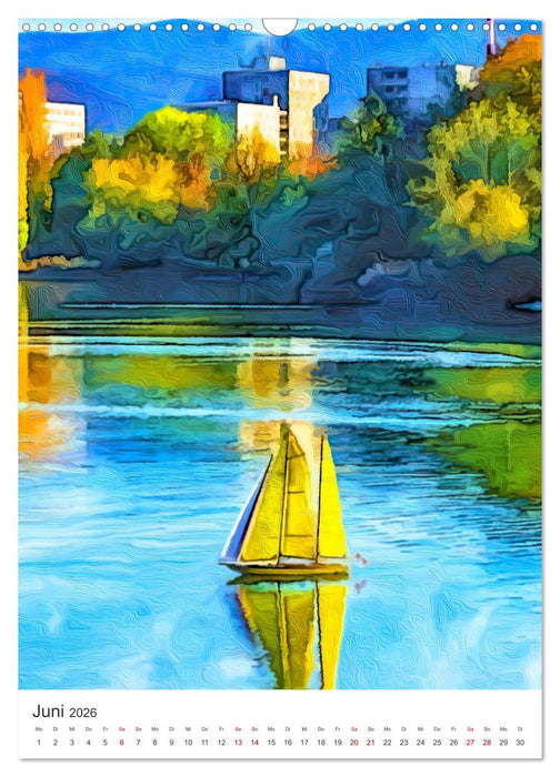 Mein buntes Freiburg (CALVENDO Wandkalender 2026)