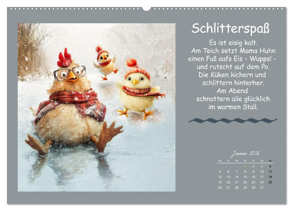 Kleine Tiere - Lustige Abenteuer (CALVENDO Premium Wandkalender 2026)
