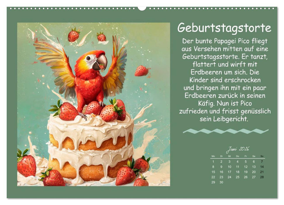 Kleine Tiere - Lustige Abenteuer (CALVENDO Premium Wandkalender 2026)