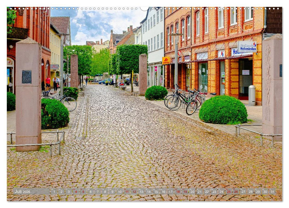 Ein Blick auf Holzminden an der Weser (CALVENDO Premium Wandkalender 2026)