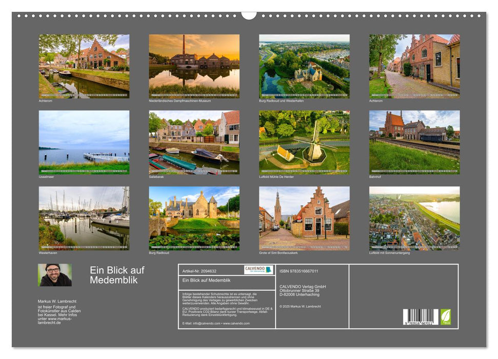 Ein Blick auf Medemblik (CALVENDO Wandkalender 2026)