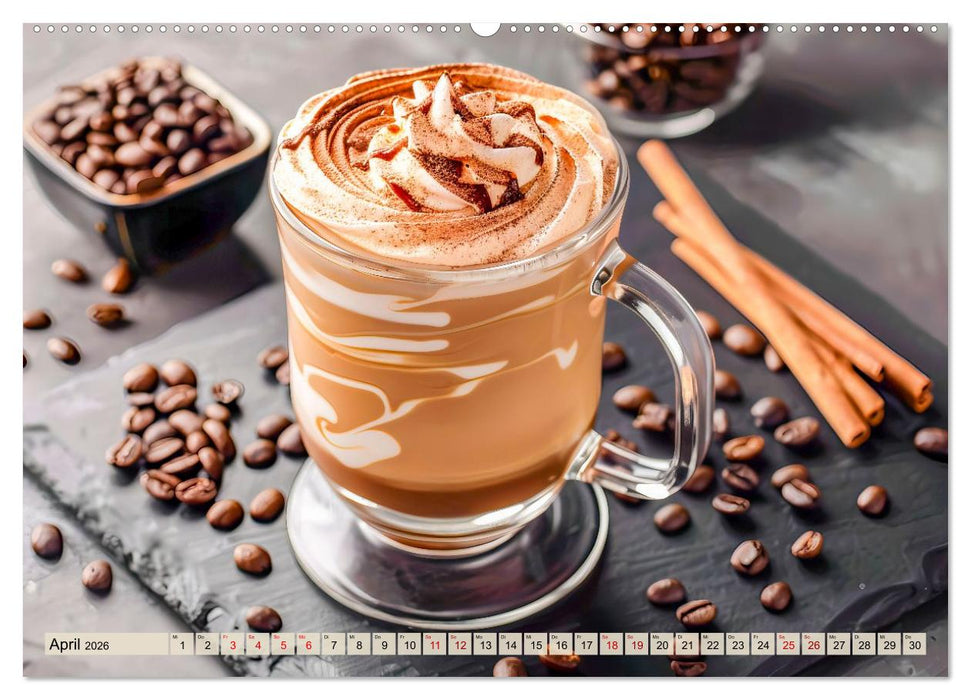 Cappuccino, Latte und mehr - Der große Kaffeekalender (CALVENDO Premium Wandkalender 2026)