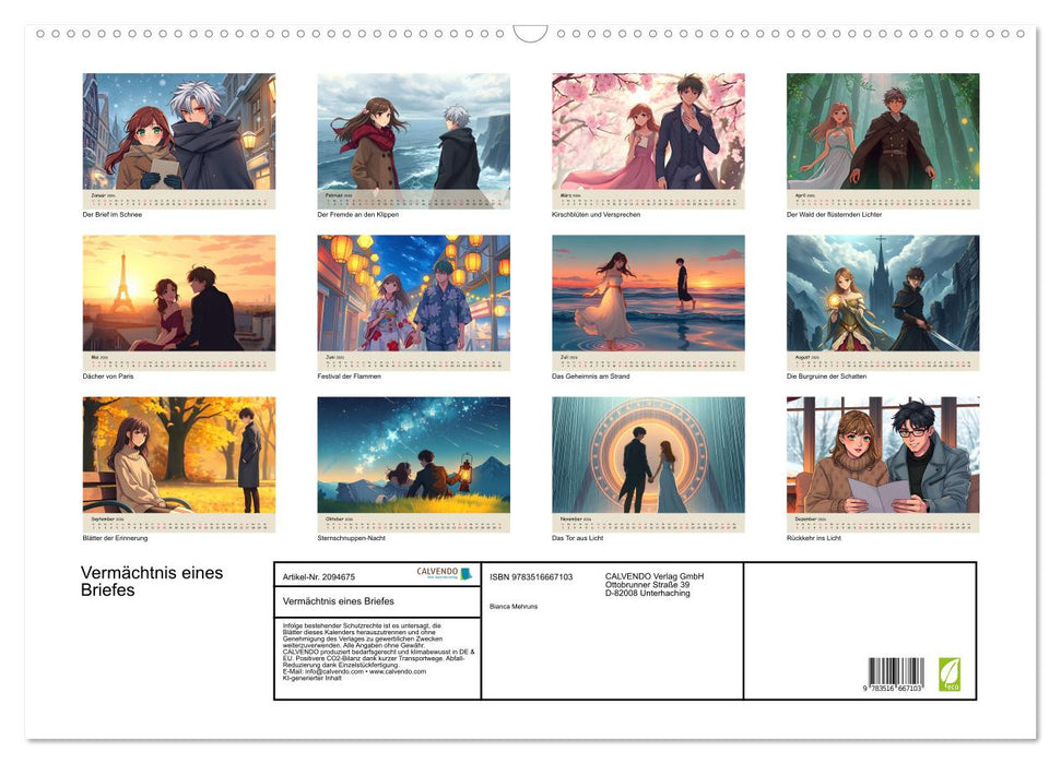 Vermächtnis eines Briefes (CALVENDO Wandkalender 2026)