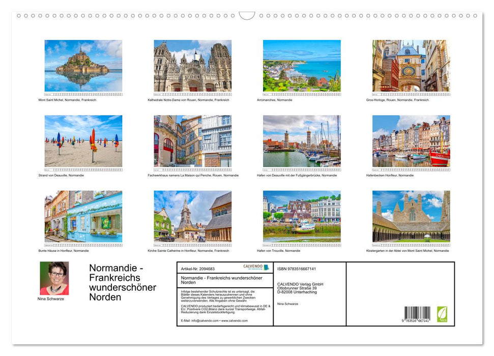 Normandie - Frankreichs wunderschöner Norden (CALVENDO Wandkalender 2026)