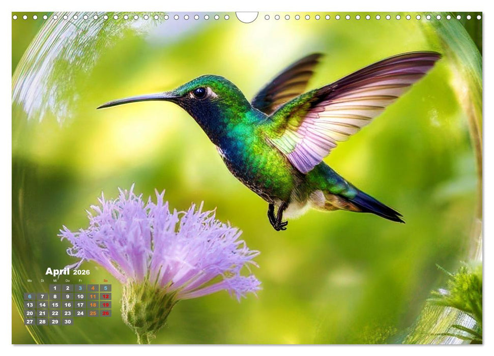 Kolibri in der Glaskugel (CALVENDO Wandkalender 2026)