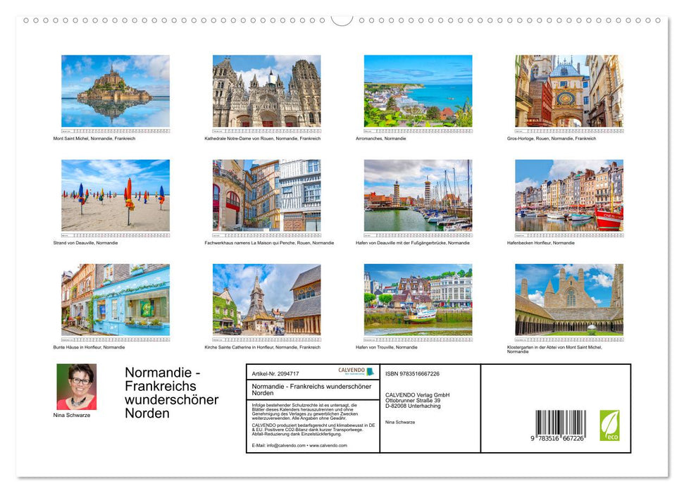Normandie - Frankreichs wunderschöner Norden (CALVENDO Premium Wandkalender 2026)
