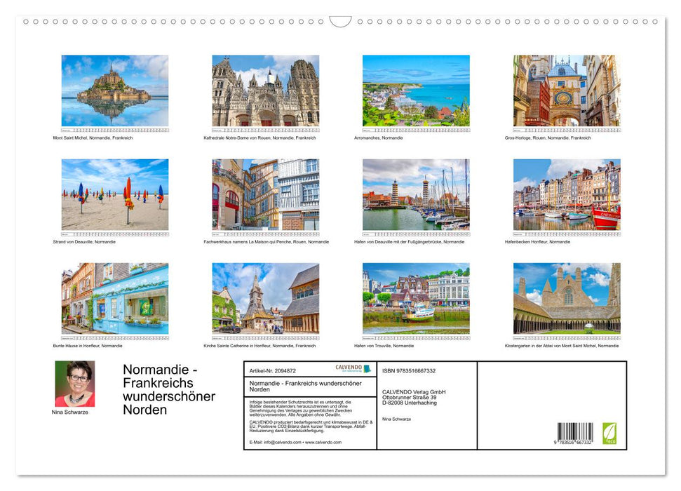 Normandie - Frankreichs wunderschöner Norden (CALVENDO Wandkalender 2026)