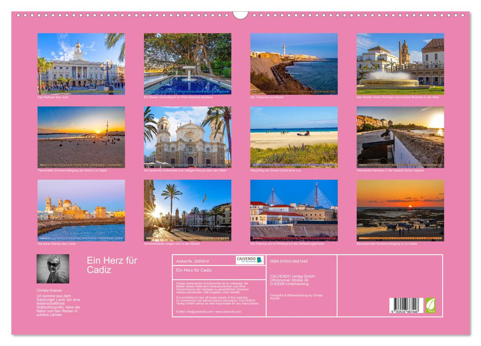 Ein Herz für Cadiz (CALVENDO Wandkalender 2026)