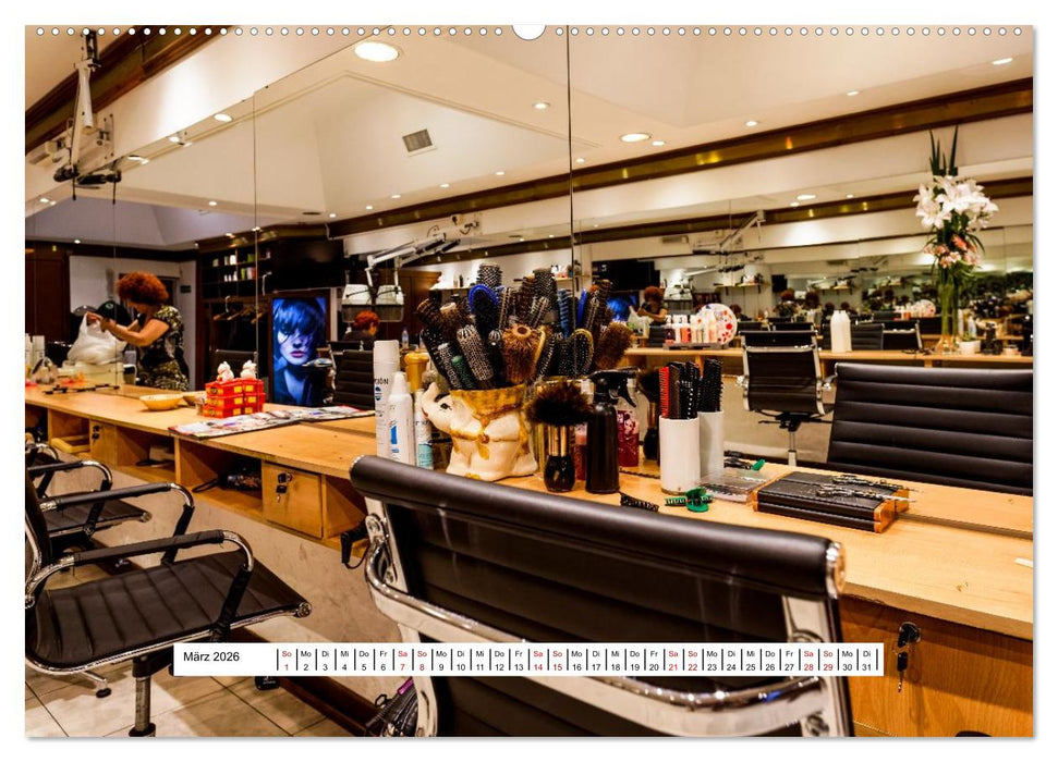 Friseursalons rund um den Globus (CALVENDO Wandkalender 2026)