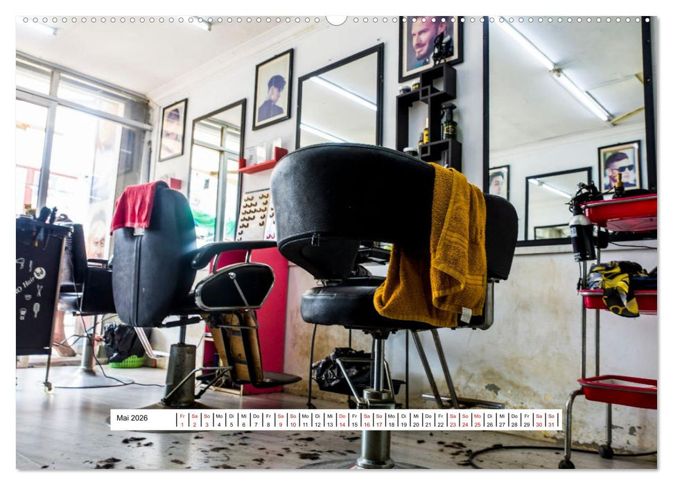 Friseursalons rund um den Globus (CALVENDO Wandkalender 2026)