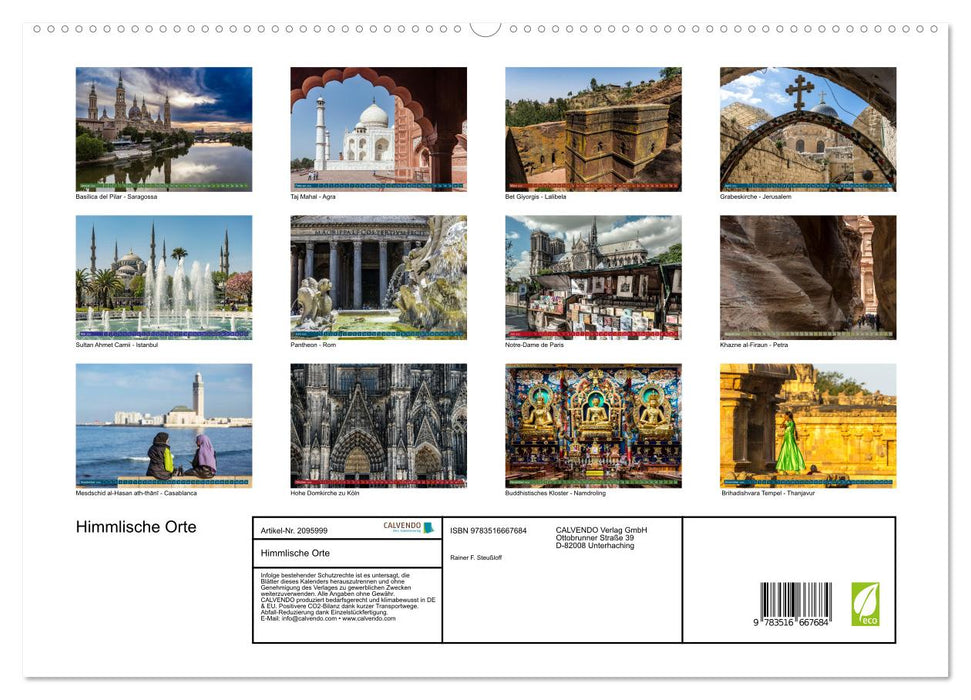 Himmlische Orte (CALVENDO Premium Wandkalender 2026)