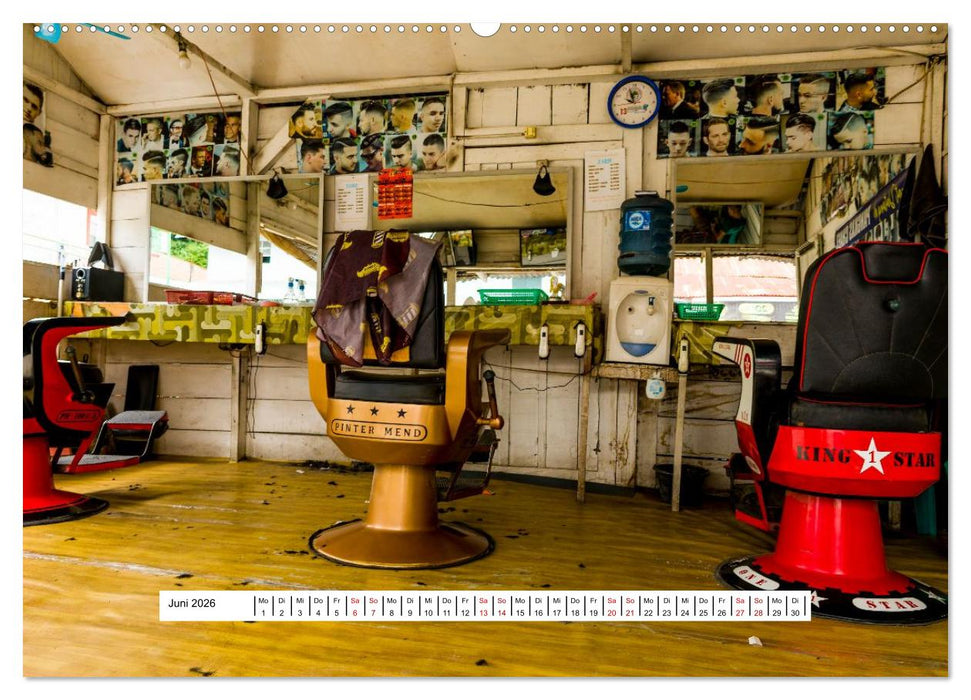 Friseursalons rund um den Globus (CALVENDO Premium Wandkalender 2026)
