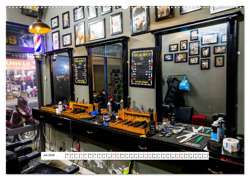 Friseursalons rund um den Globus (CALVENDO Premium Wandkalender 2026)