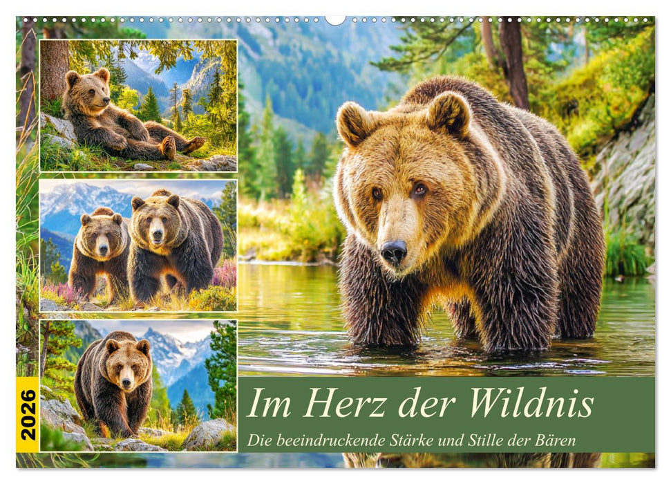 Im Herz der Wildnis. Die beeindruckende Stärke und Stille der Bären (CALVENDO Wandkalender 2026)