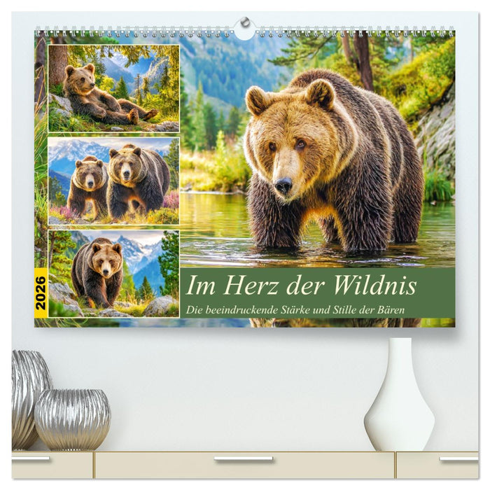Im Herz der Wildnis. Die beeindruckende Stärke und Stille der Bären (CALVENDO Premium Wandkalender 2026)
