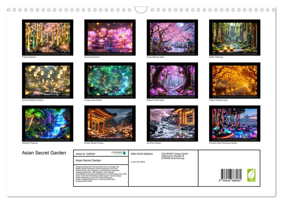 Asian Secret Garden (CALVENDO Wandkalender 2026)