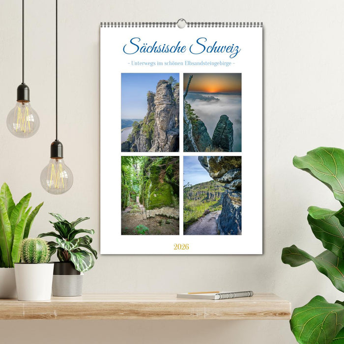 Sächsische Schweiz - Unterwegs im schönen Elbsandsteingebirge (CALVENDO Wandkalender 2026)