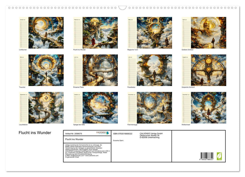 Flucht ins Wunder (CALVENDO Wandkalender 2026)