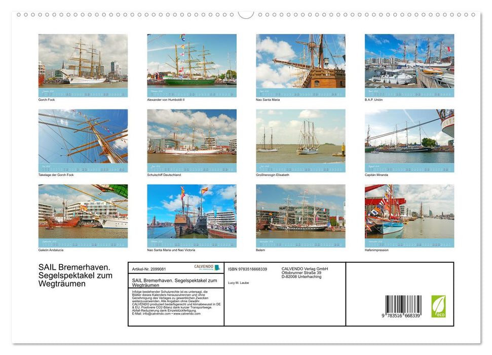 SAIL Bremerhaven. Segelspektakel zum Wegträumen (CALVENDO Premium Wandkalender 2026)